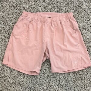 Men's Rose Tan SIGRUN SIGRÚN Tennis Match v02 Athletic Shorts Large